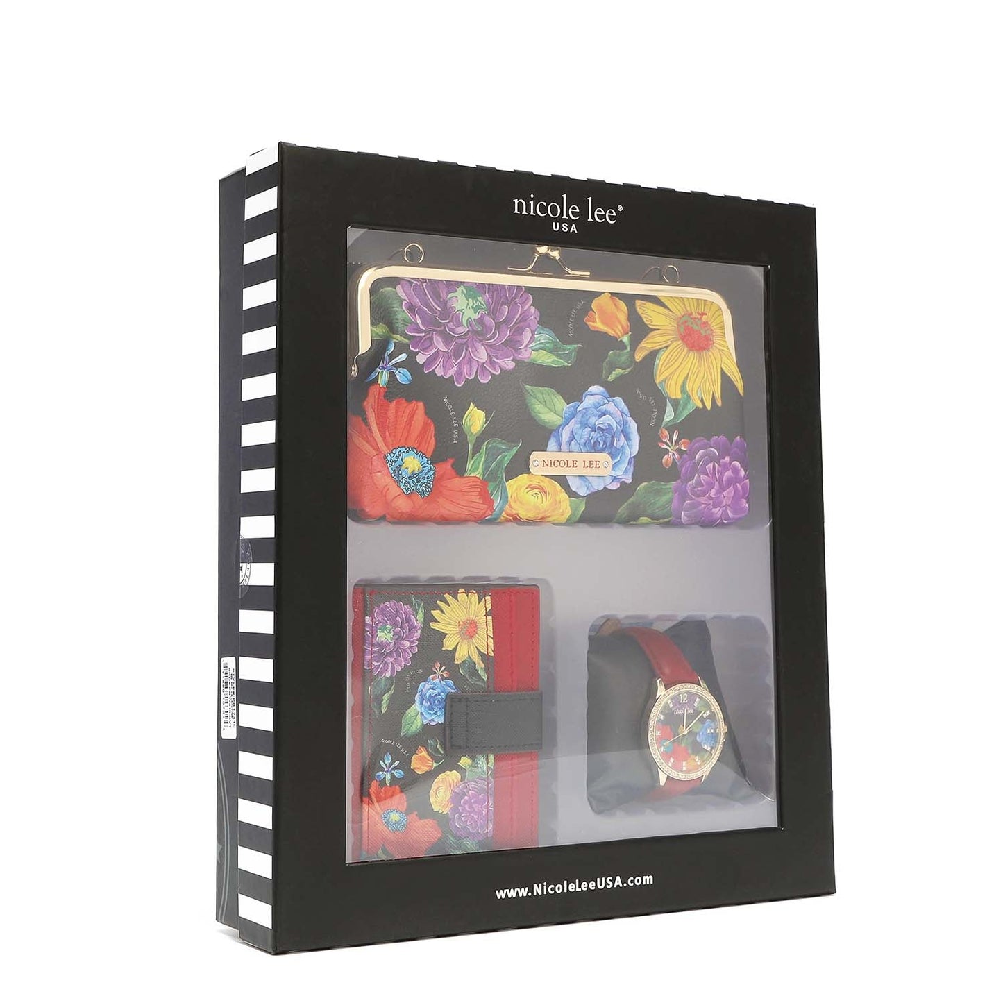 3 PIECE GIFT SET (CROSSBODY WALLET, CARD CASE, WATCH)