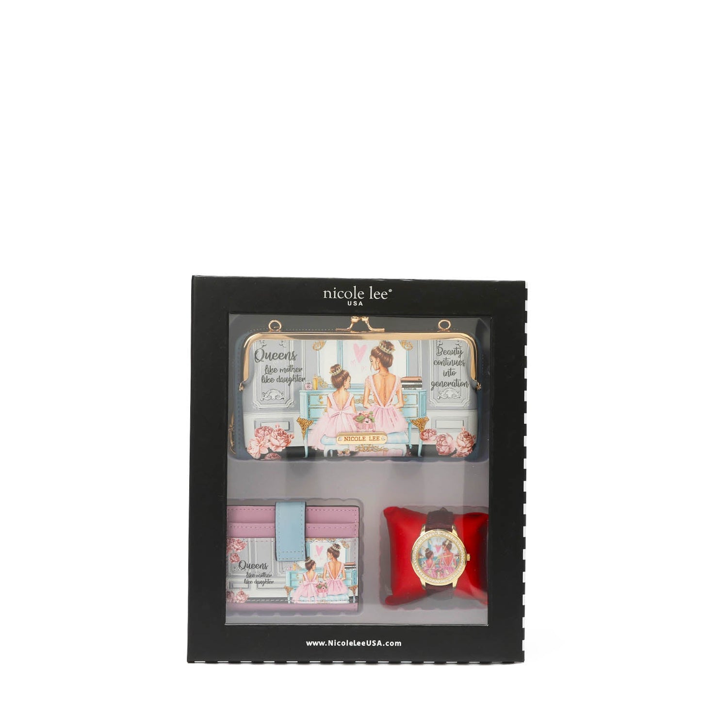 3 PIECE GIFT SET (CROSSBODY WALLET, CARD CASE, WATCH)