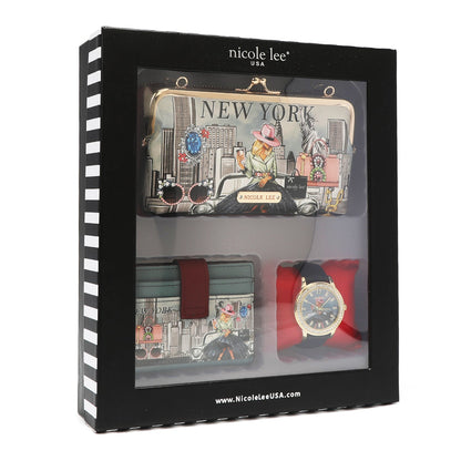 3 PIECE GIFT SET (CROSSBODY WALLET, CARD CASE, WATCH)